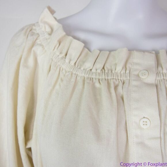 NEW‎ Eloquii Cream Linen Maxi Day Dress, size 18/20 - Picture 12 of 15